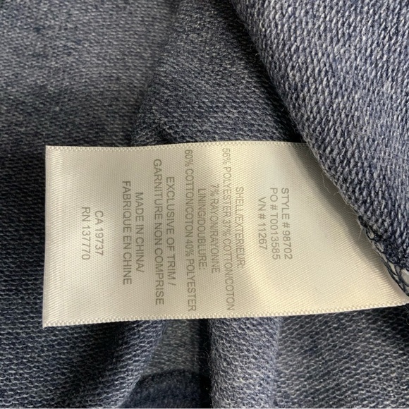 Roots73 Size Small Sandy Lake FZ Fleece Hoody. Ink Blue Heather. Style#98702. - Picture 6 of 9